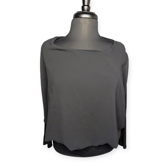 Joseph A Tops - Joseph A Chic Black Cape Long Sleeve Pullover Blouse Size Large